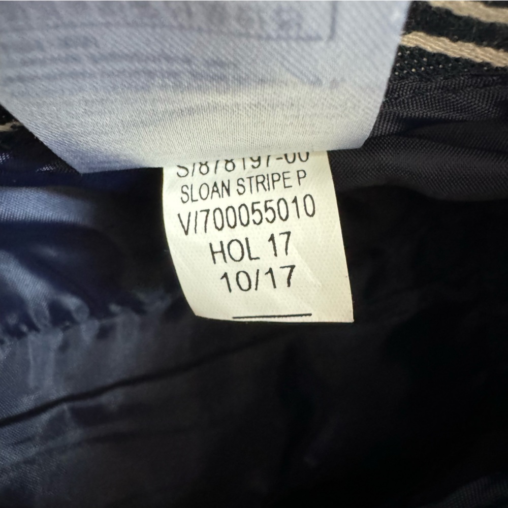 Banana Republic pants women 2 cotton blend slim ankle pin striped pants blue - Picture 10 of 13